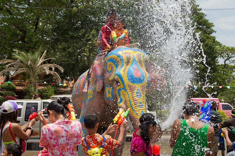 Water Battles with Elephants Kick Off Thai New Year – A Fun-Filled Celebration!