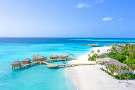 Stunning Aerial View of Maldives Beach Resort
